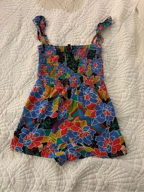 Lulu's Multicolor Floral Smocked Romper